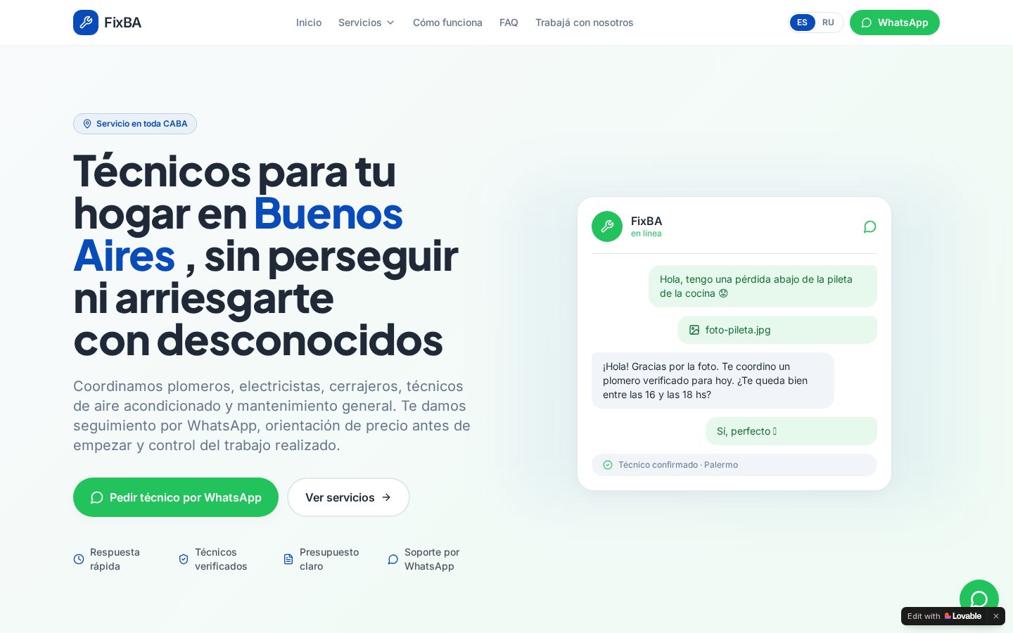 FixBA desktop