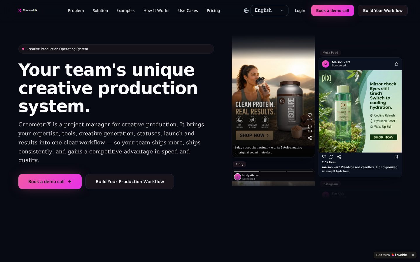 Creometrix desktop